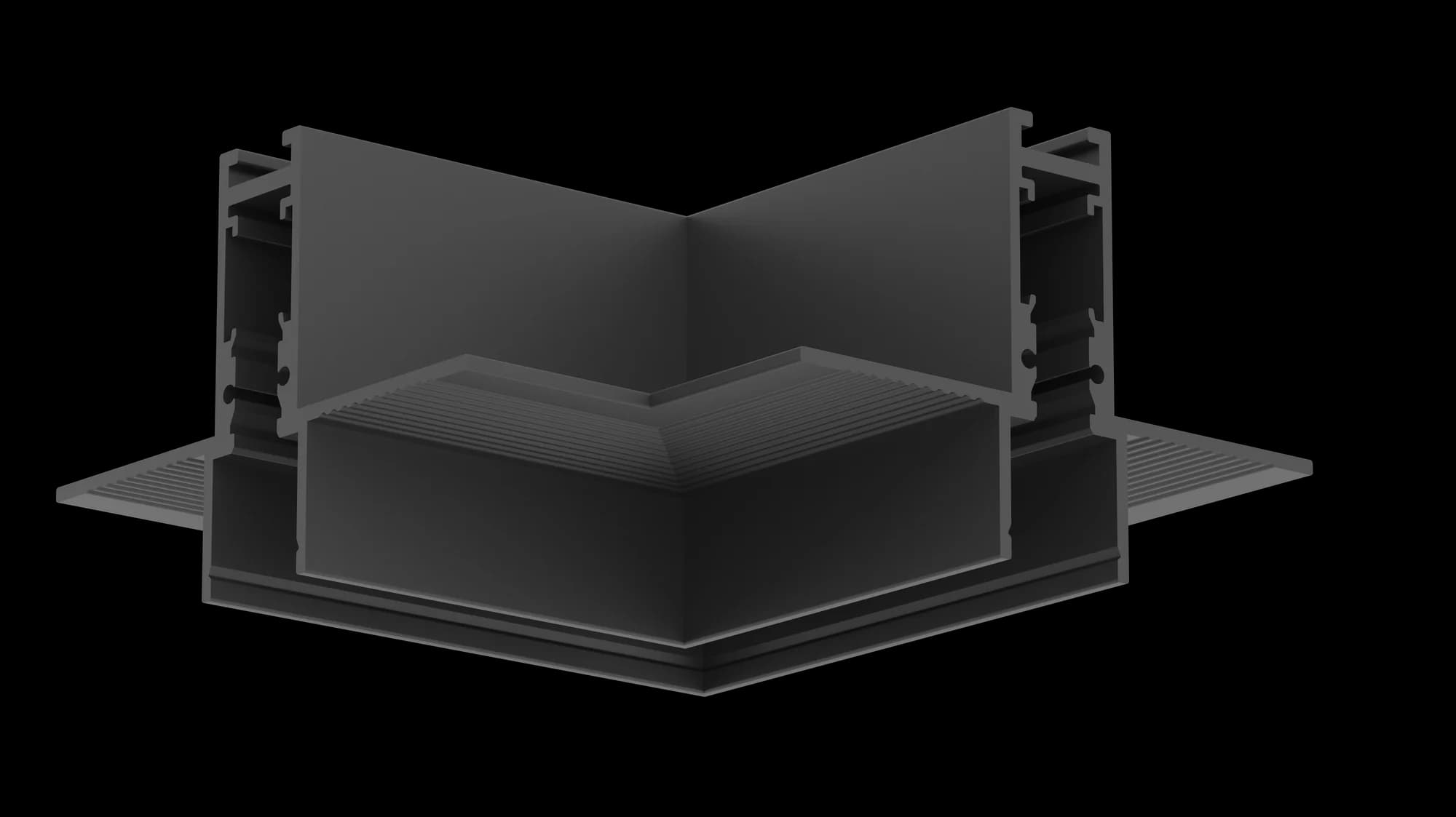 Toast Magnetic — corner w12 recessed horizontal 90deg