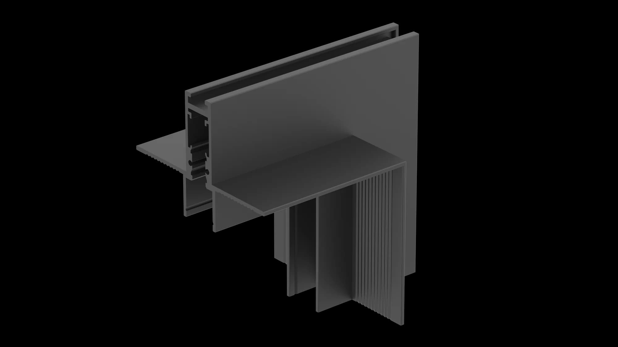 Toast Magnetic — corner w12 recessed horizontal inner 90deg